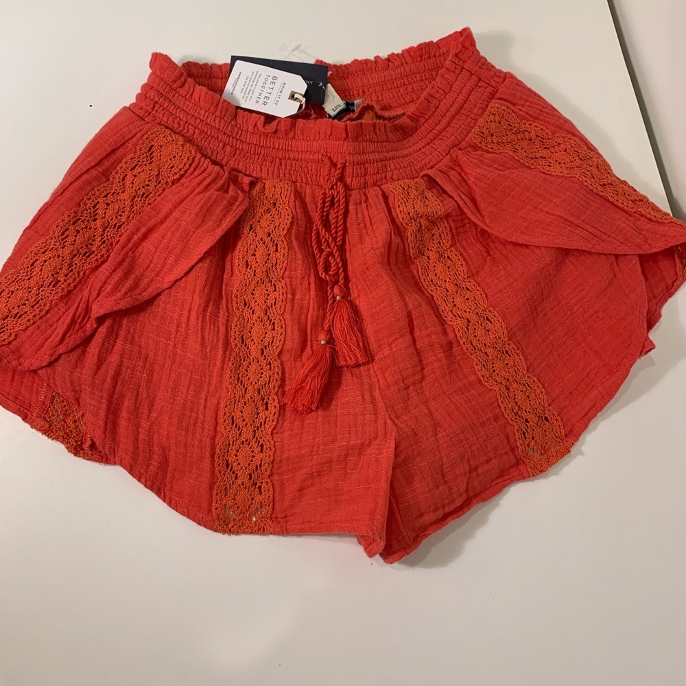 Orange dress shorts